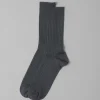 Nishiguchi Kutsushita Silk Cotton Ribbed Socks