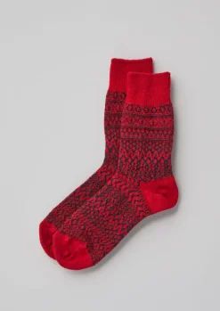 Nishiguchi Kutsushita Wool Jacquard Oslo Socks