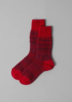Nishiguchi Kutsushita Wool Jacquard Socks
