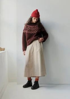 Organic Cord A Line Skirt
