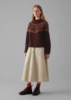Organic Cord A Line Skirt