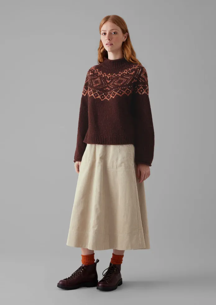 Organic Cord A Line Skirt