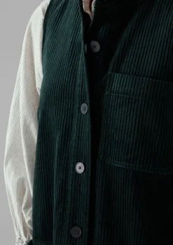 Organic Cord Sleeveless Tunic Dress