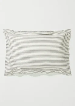 Organic Cotton Pyjama Stripe Oxford Pillowcase