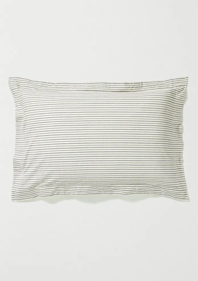 Organic Cotton Pyjama Stripe Oxford Pillowcase