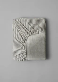 Organic Cotton Ticking Stripe Fitted Sheet