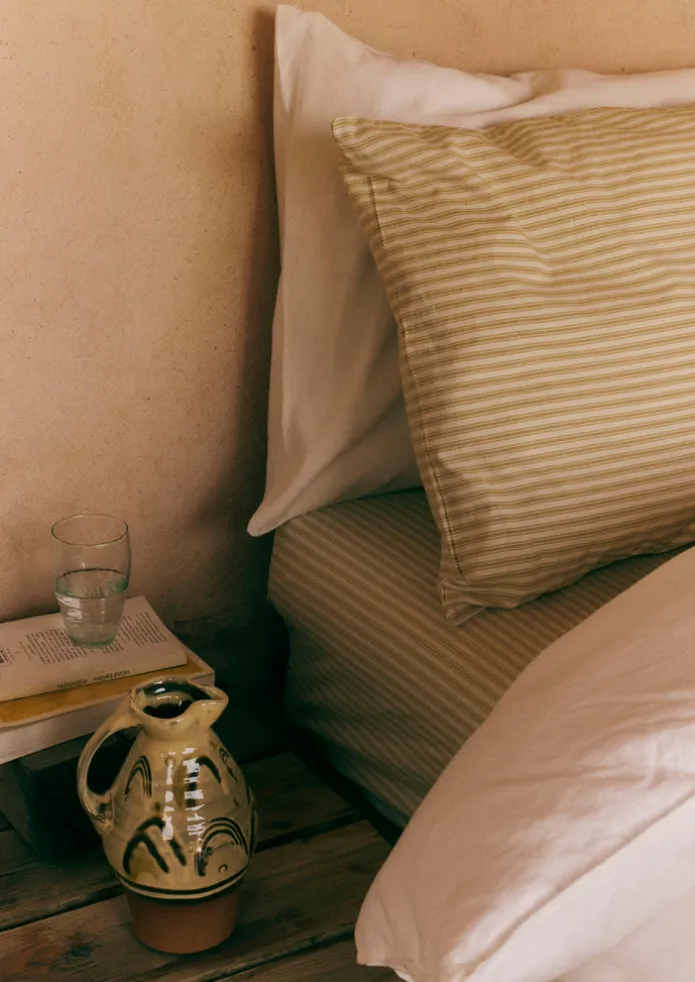 Organic Cotton Ticking Stripe Housewife Pillowcase