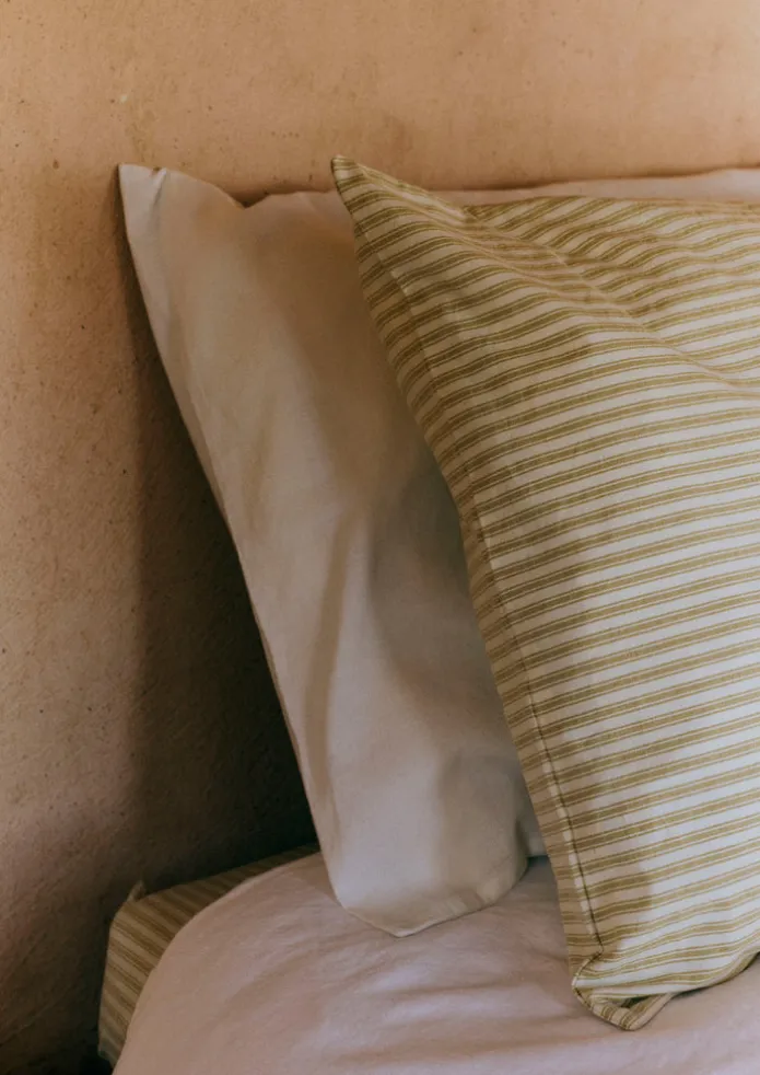 Organic Cotton Ticking Stripe Housewife Pillowcase
