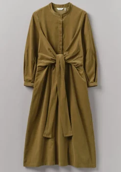 Organic Needlecord Wrap Dress