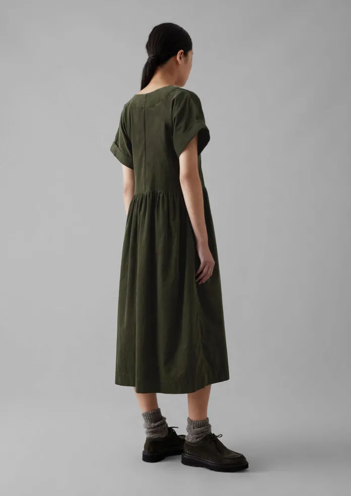 Organic Needlecord Wrap Front Dress