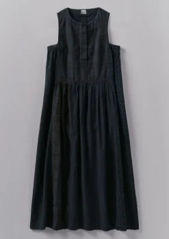 Overdyed Check Seersucker Dress