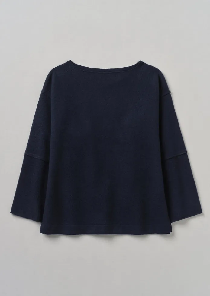 Panelled Boiled Wool Sweater