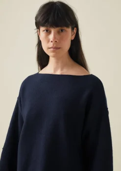 Panelled Boiled Wool Sweater