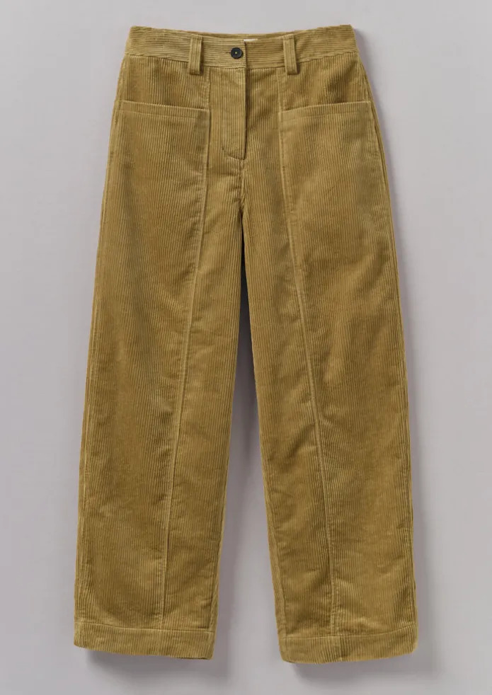 Panelled Organic Cord Trousers