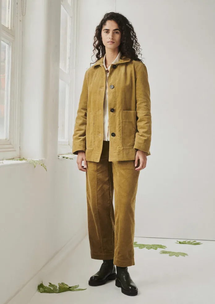 Panelled Organic Cord Trousers