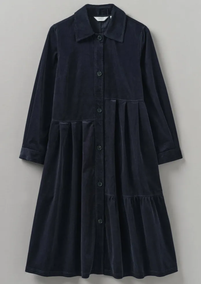 Panelled Organic Needlecord Dress