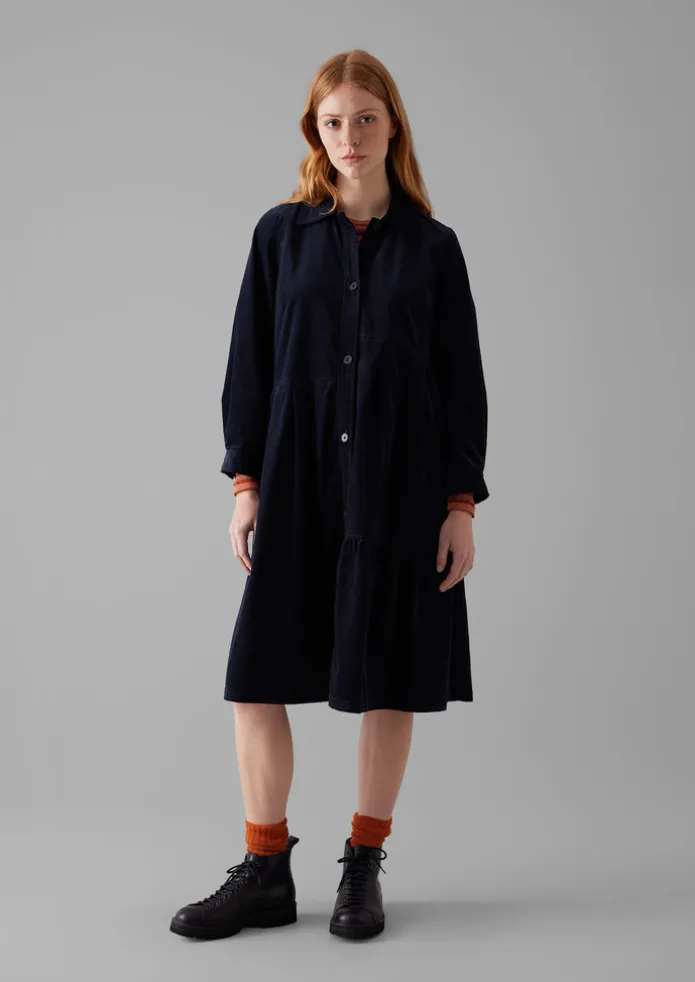 Panelled Organic Needlecord Dress