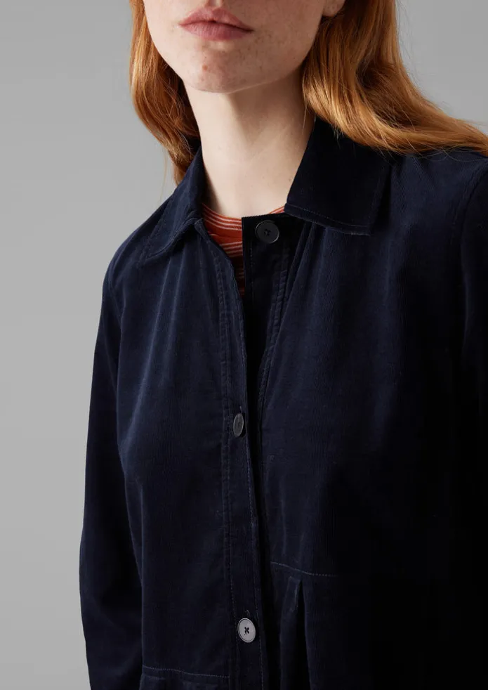 Panelled Organic Needlecord Dress