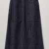 Patch Pocket Organic Indigo Denim Skirt