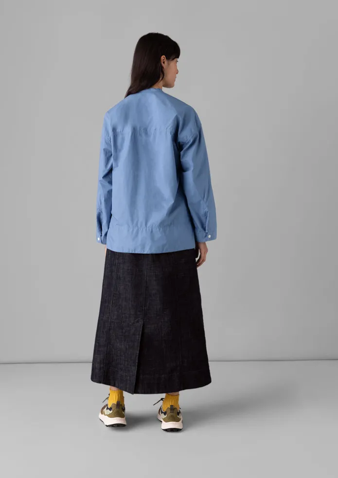Patch Pocket Organic Indigo Denim Skirt
