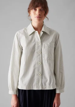 Patch Pocket Stripe Organic Cotton Shirt