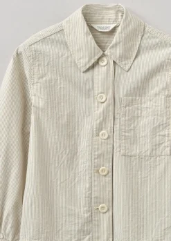 Patch Pocket Stripe Organic Cotton Shirt