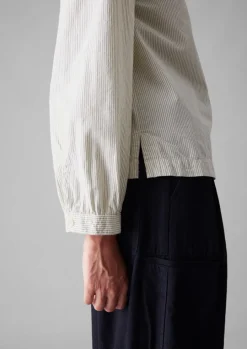 Patch Pocket Stripe Organic Cotton Shirt
