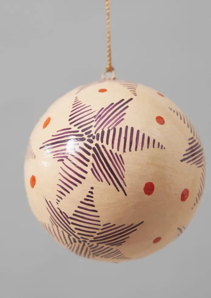 Pointed Star Hand Painted Bauble