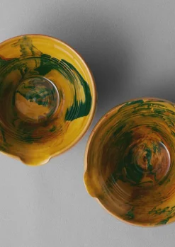 Poterie Barbotine Marbled Pouring Bowl