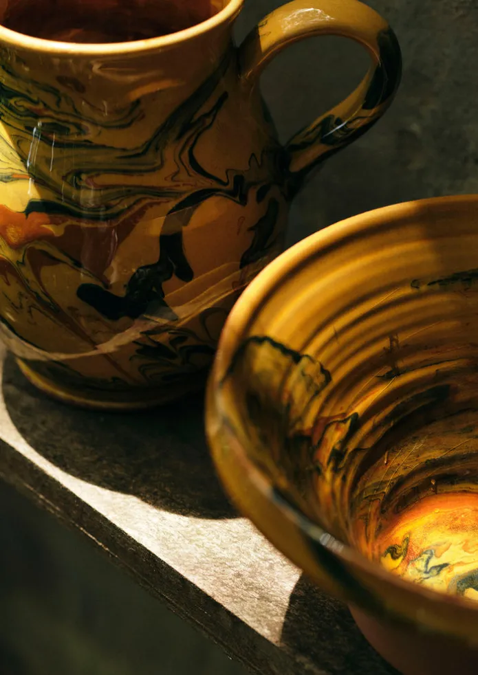 Poterie Barbotine Marbled Pitcher