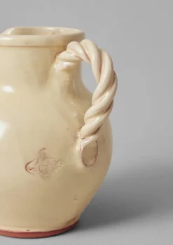 Poterie Barbotine Twisted Handle Pitcher