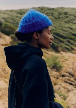 Ribbed Mohair Beanie