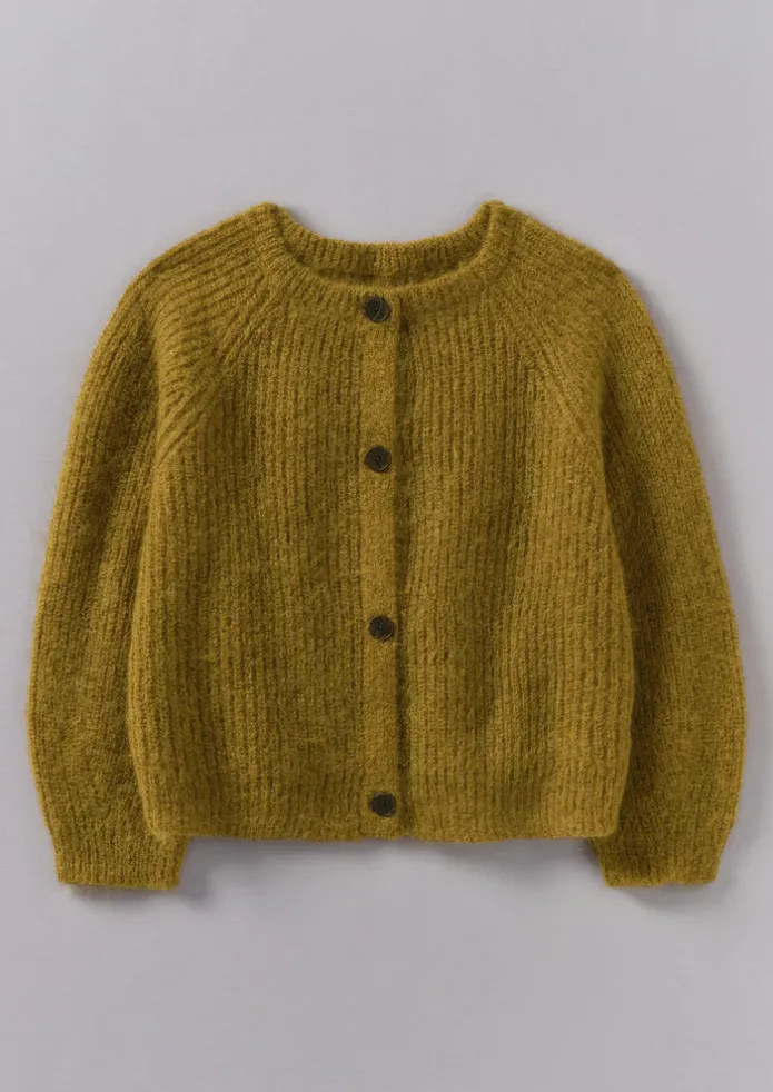 Ribbed Mohair Blend Cardigan