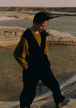 Ribbed Mohair Blend Cardigan