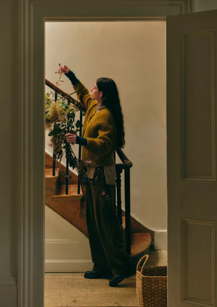 Ribbed Mohair Blend Cardigan