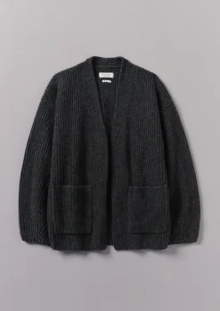 Ribbed Wool Knitted Cardigan
