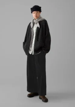 Ribbed Wool Knitted Cardigan