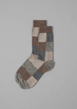Rove Patchwork Wool Socks