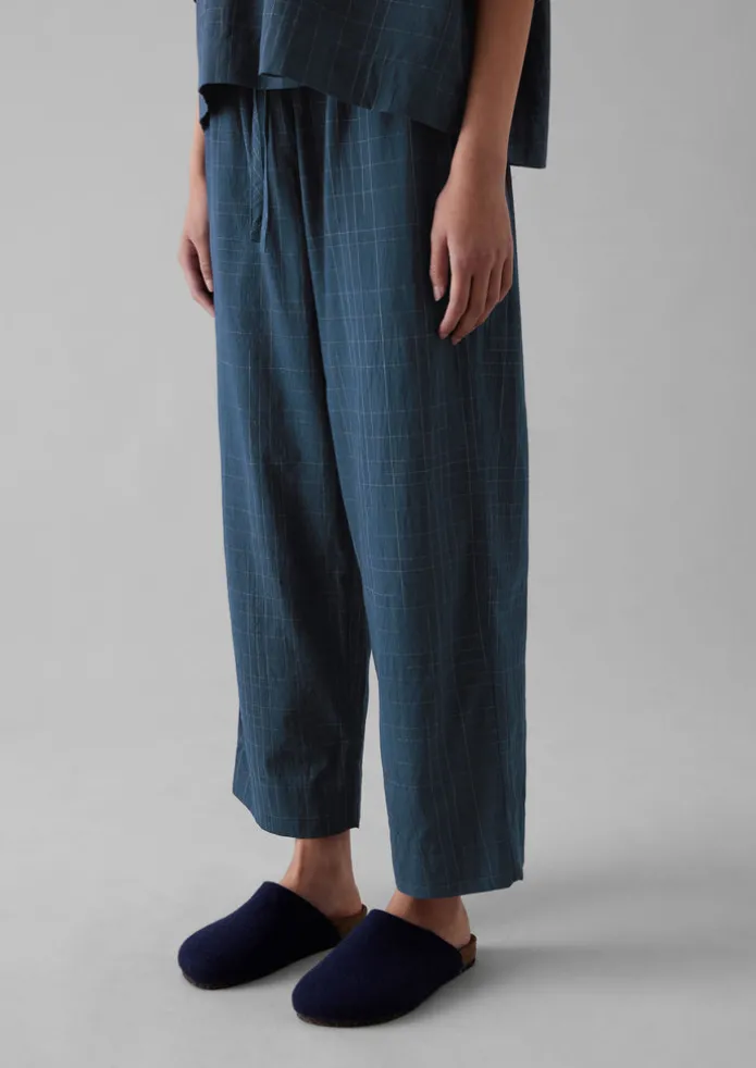 Sketched Check Cotton Pyjama Trousers