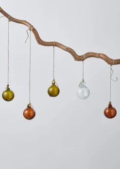 Small Hand Blown Glass Bauble Set