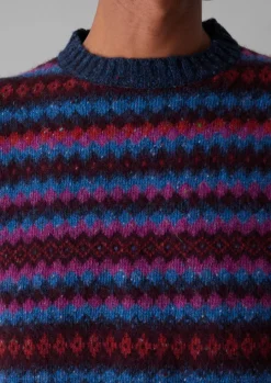 Soundwave Jacquard Crew Neck Sweater