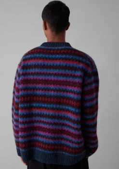 Soundwave Jacquard Crew Neck Sweater