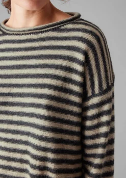 Stripe Alpaca Wool Sweater