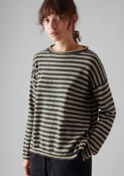Stripe Alpaca Wool Sweater