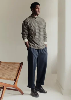 Stripe Cotton Jersey Long Sleeve Tee