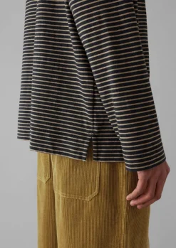 Stripe Cotton Jersey Long Sleeve Tee