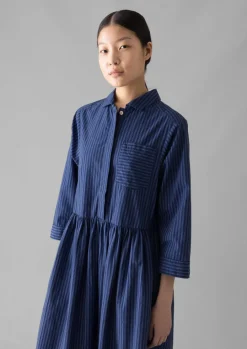 Stripe Poplin Shirt Dress