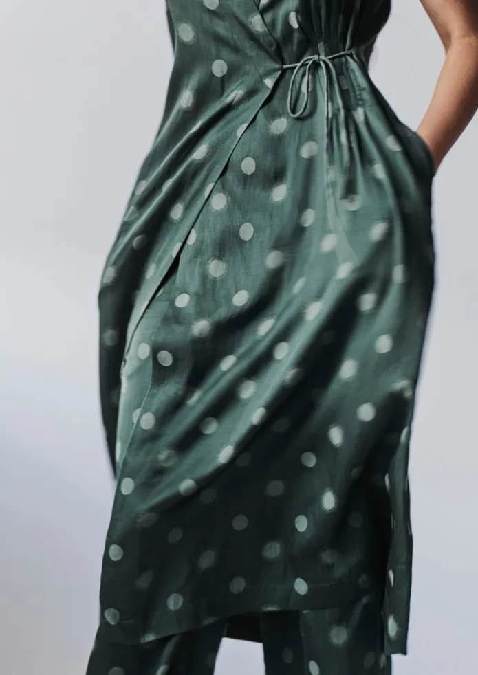 Sun and Moon Jacquard Dress