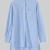 Taro Cotton Oxford Long Shirt