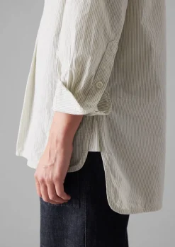 Taro Stripe Organic Cotton Poplin Shirt